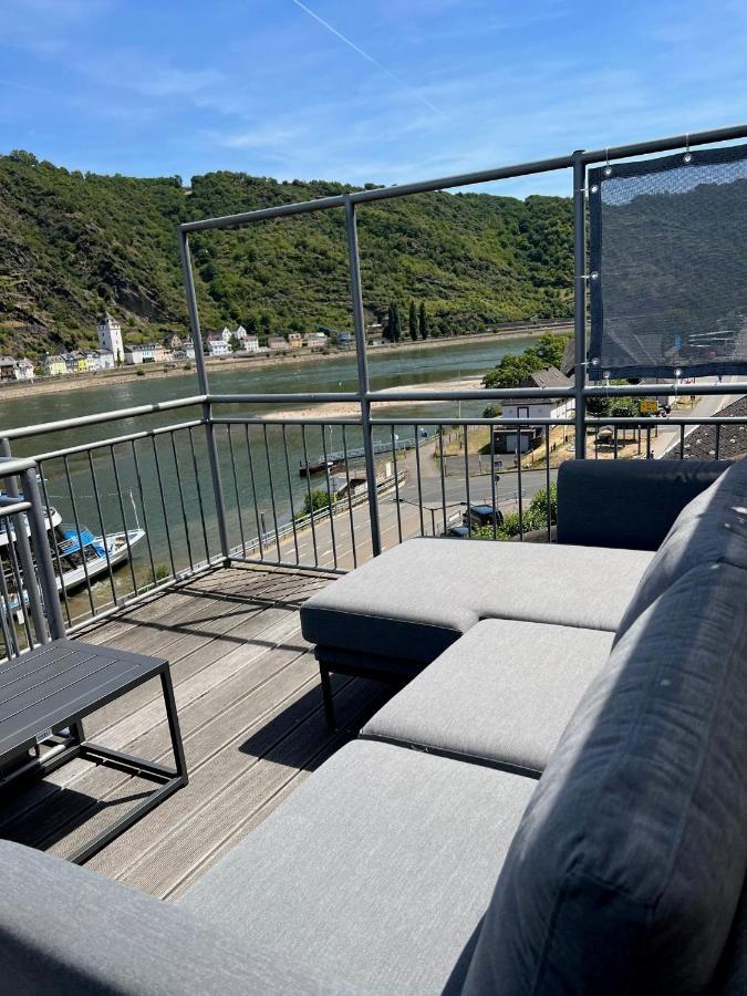 Ferienwohnung "Drei Burgen Blick" Sankt Goar Esterno foto